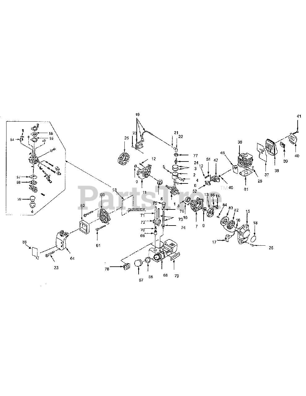 troy bilt blower parts diagram