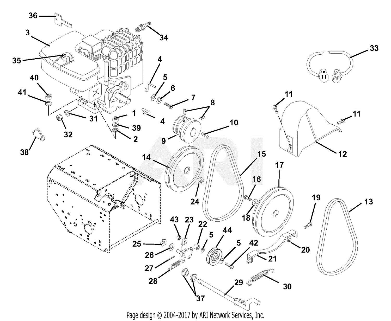 trs27 snowblower parts diagram