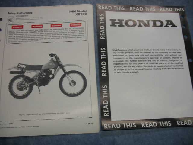 honda xr200r parts diagram