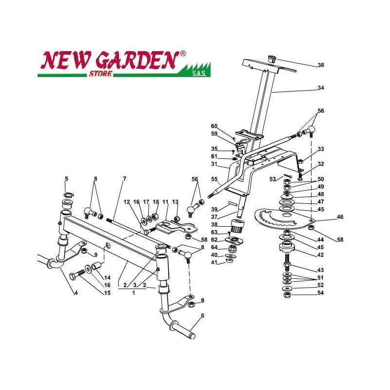 craftsman riding mower steering parts diagram