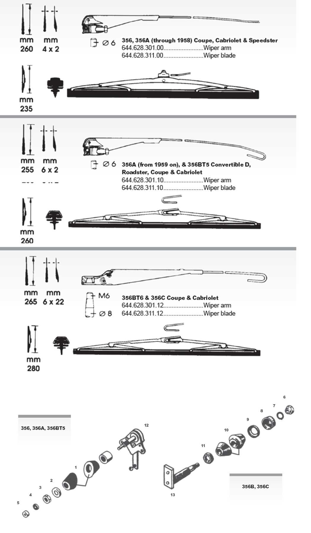 windshield wiper parts diagram