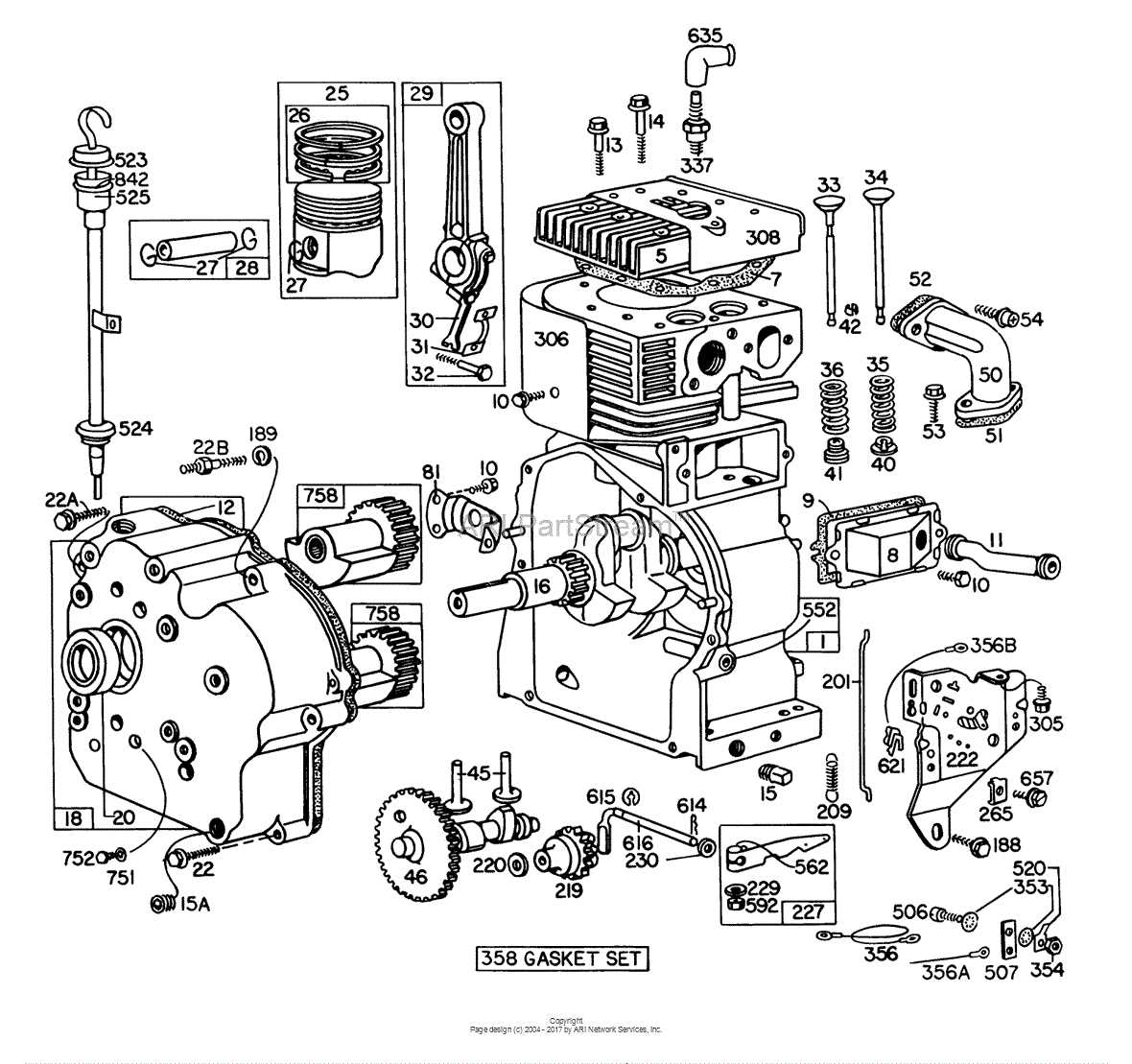 briggs and stratton 1450 snow series parts diagram