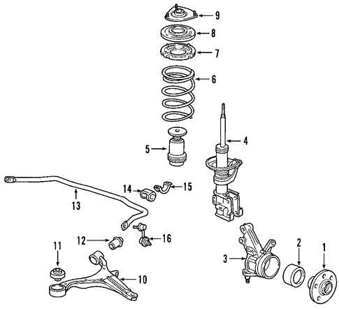 2006 honda civic front end parts diagram