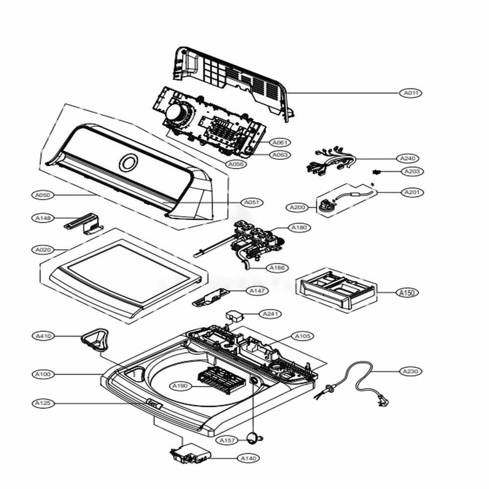 top load washing machine parts diagram