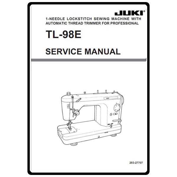 juki sewing machine parts diagram