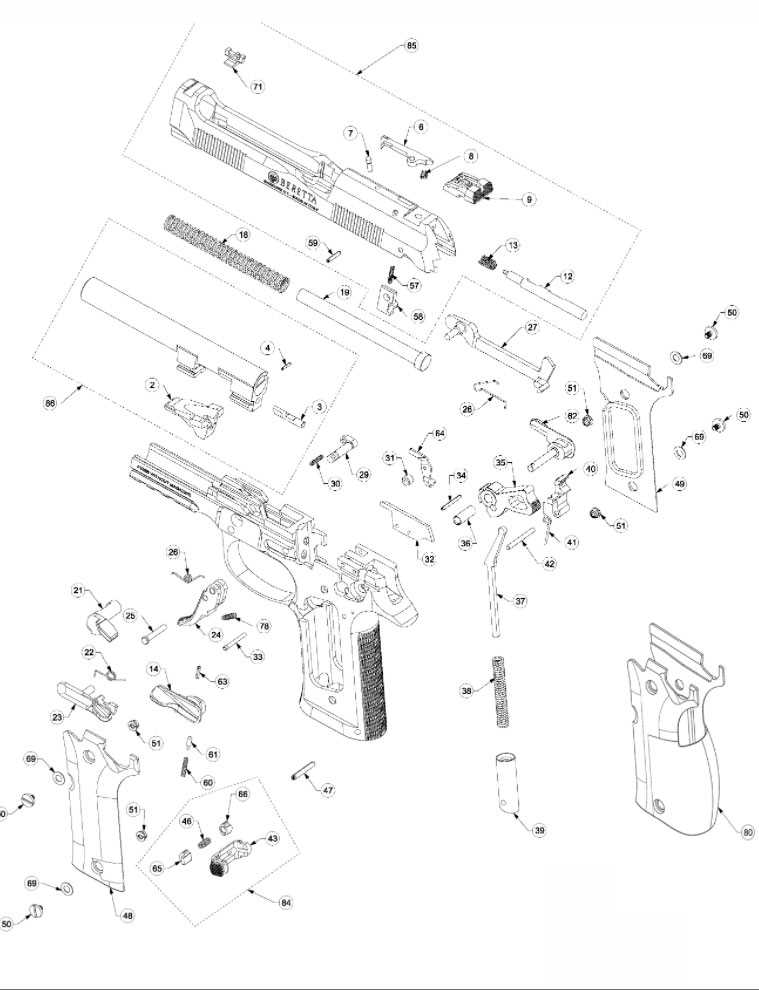 beretta 92s parts diagram