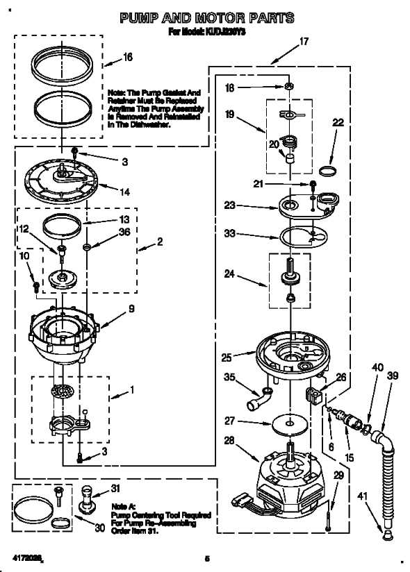 kitchenaid dishwasher parts diagram