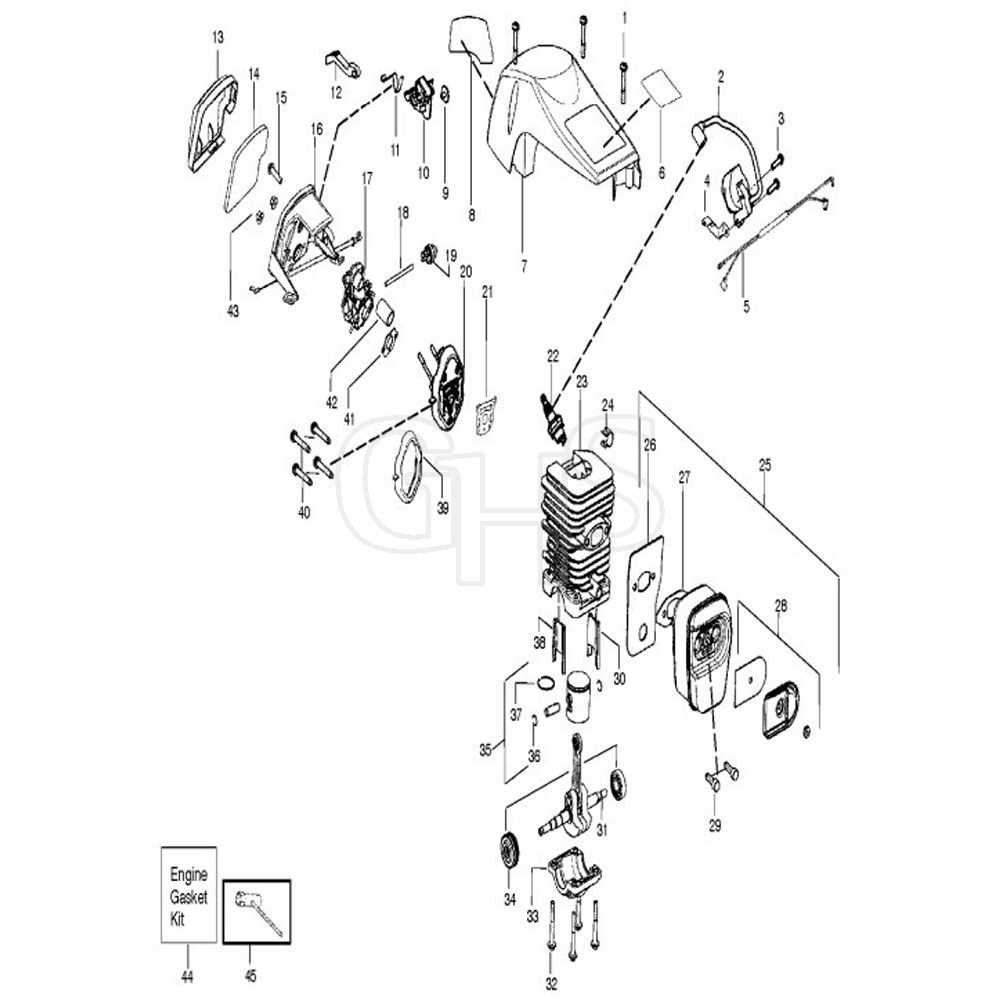 lawn mower engine parts diagram