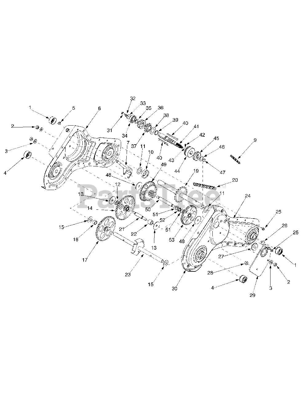 yard machine rear tine tiller parts diagram