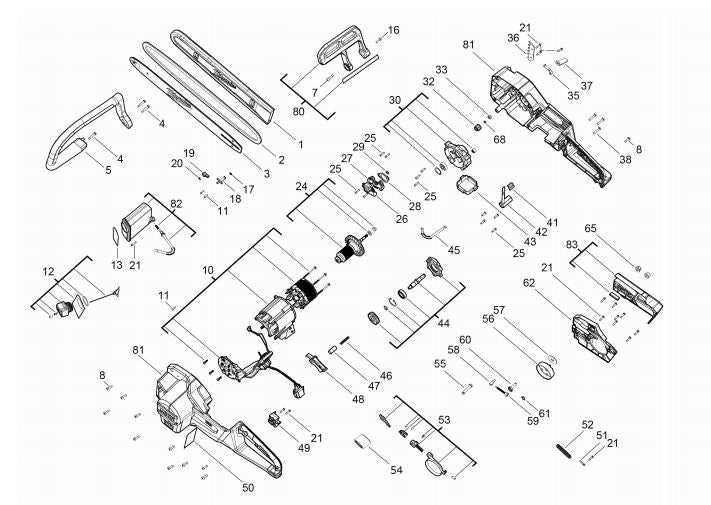 chainsaw part diagram