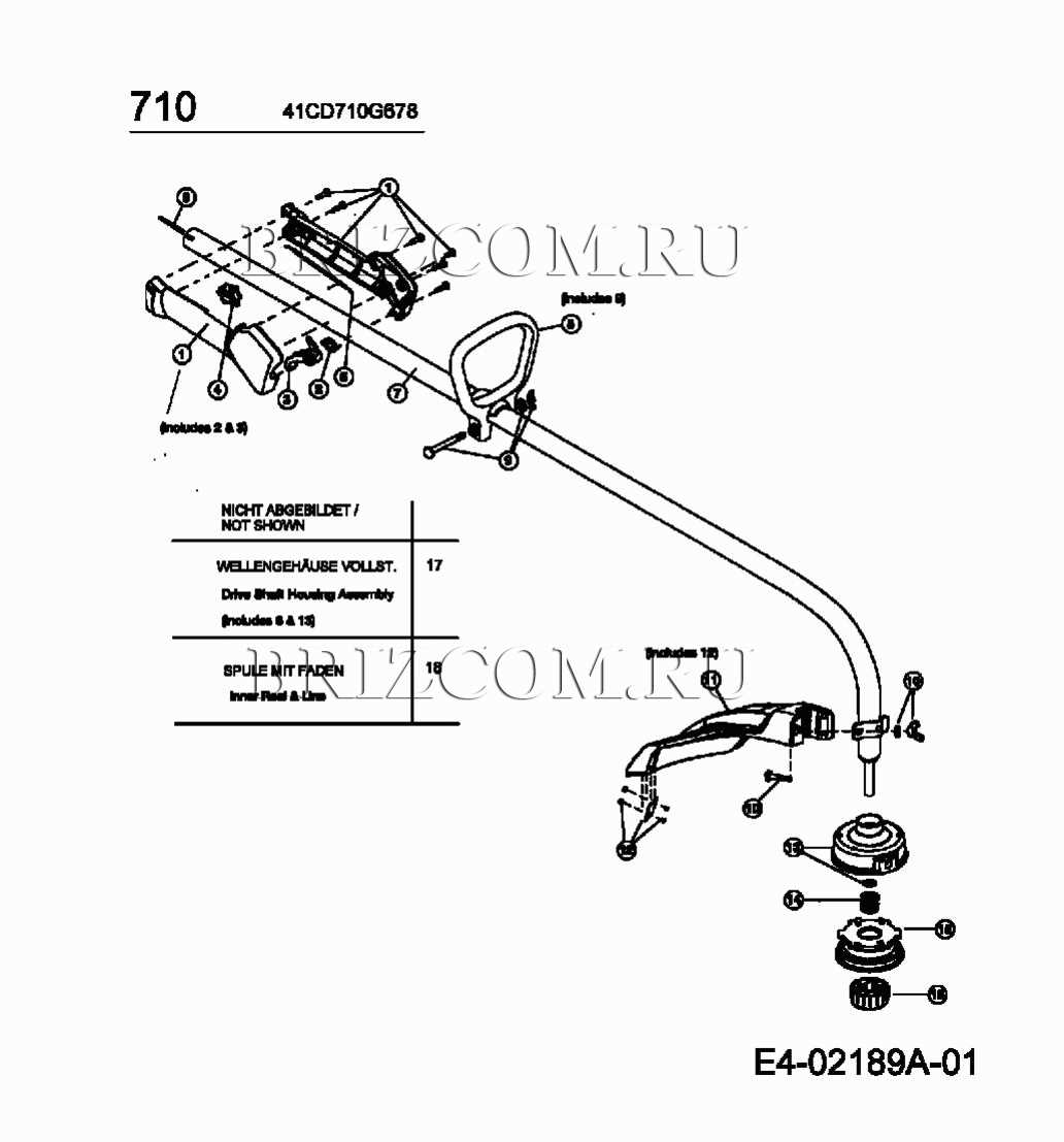 troy bilt weed eater parts diagram