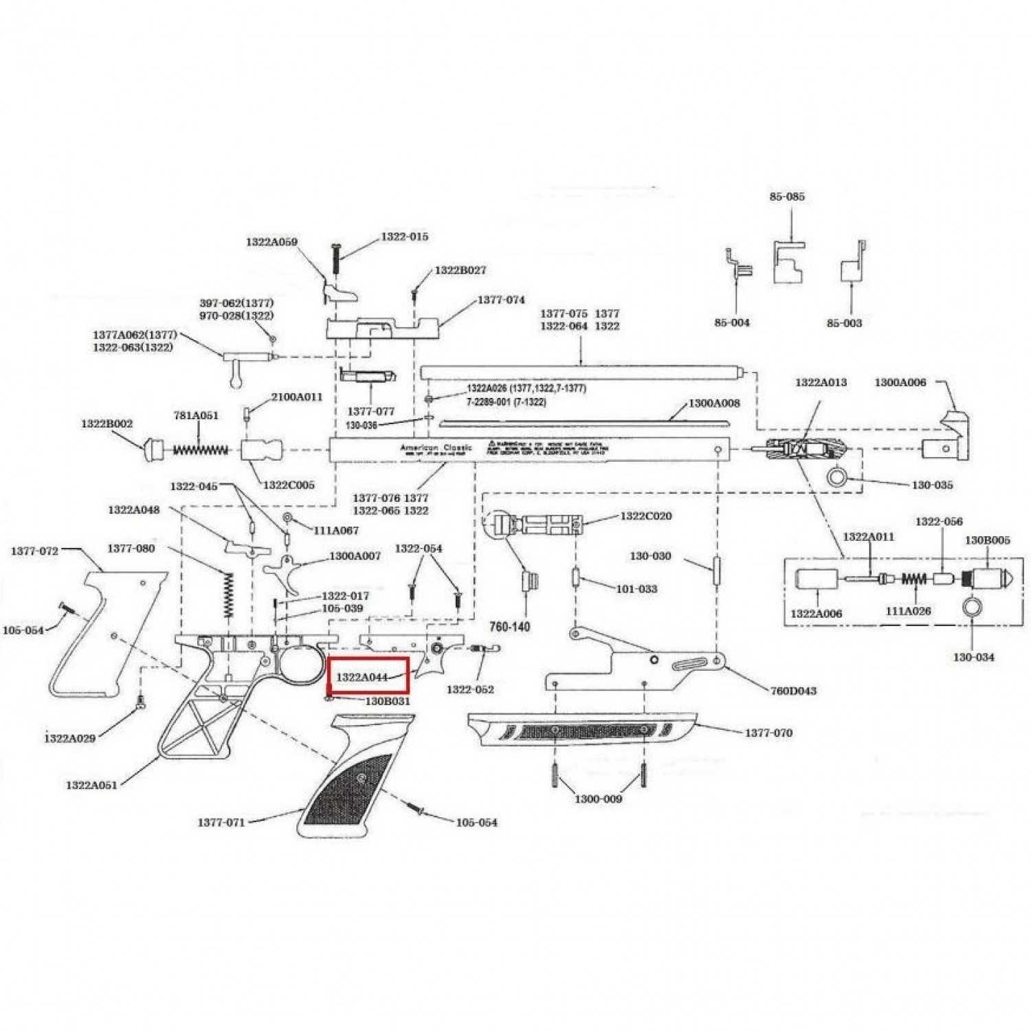 crosman 357 parts diagram