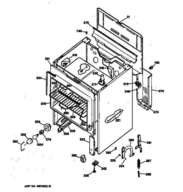 ge electric stove parts diagram