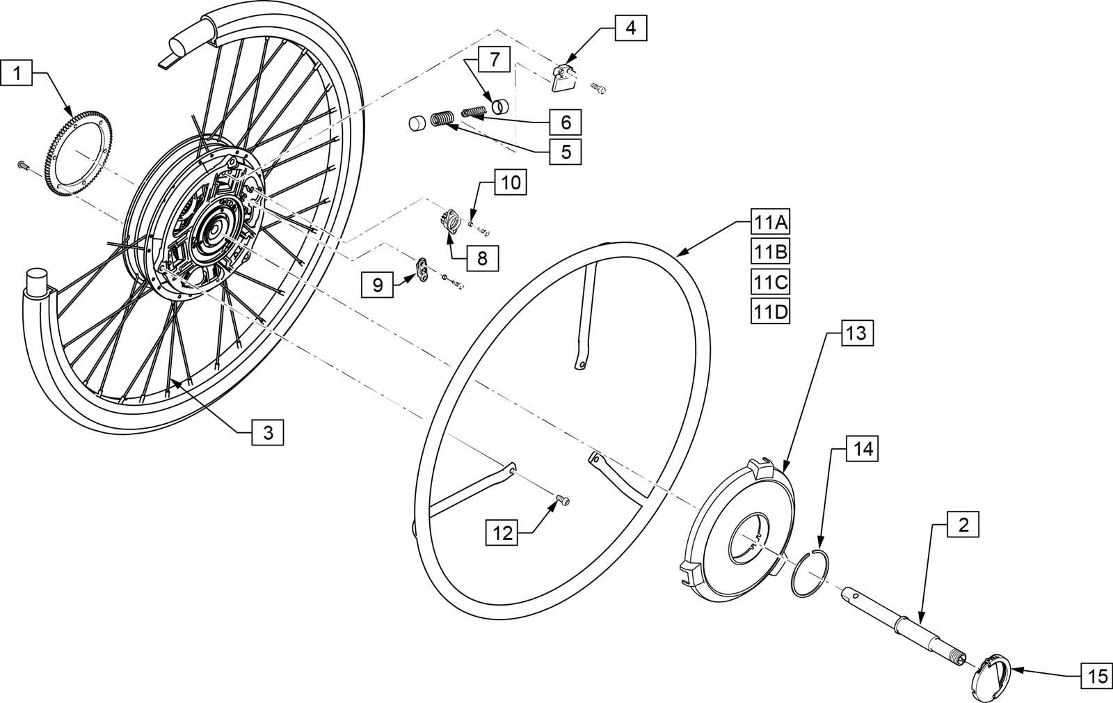 quickie wheelchair parts diagram