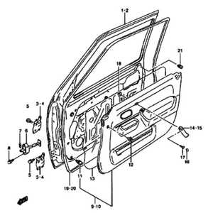 car door diagram parts