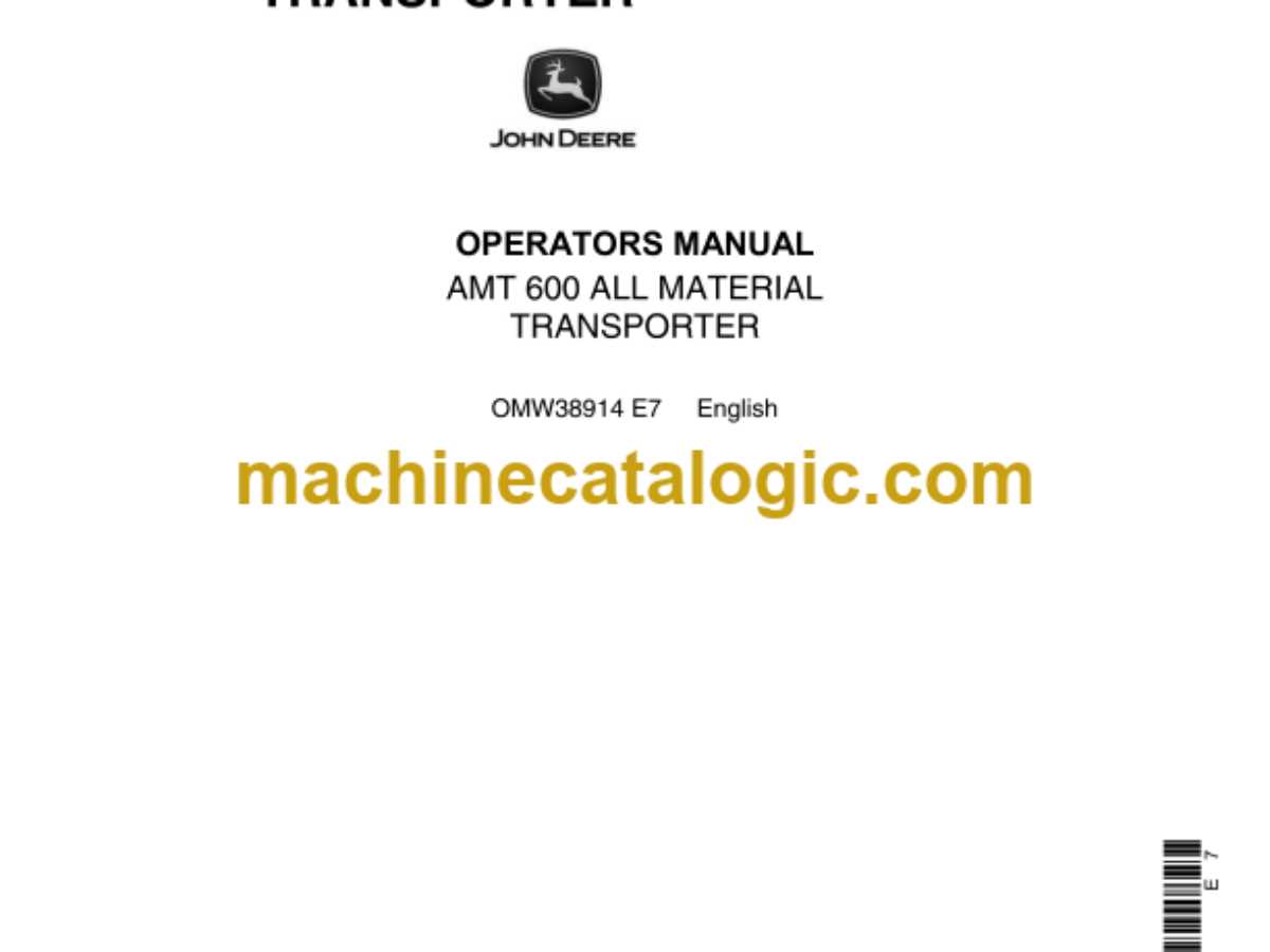 john deere amt 600 parts diagram