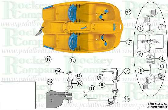 pelican pedal boat parts diagram