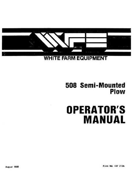 white 508 plow parts diagram