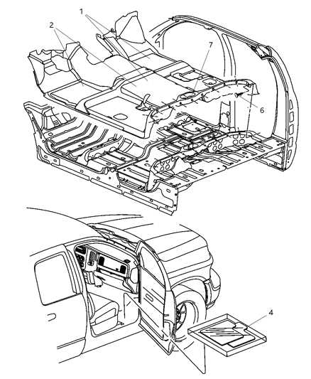 dodge ram interior parts diagram