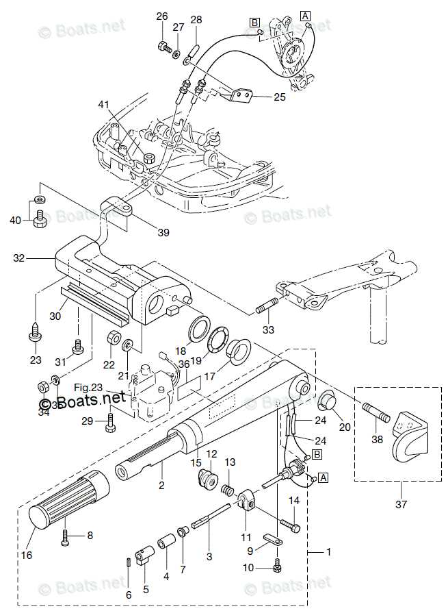 yamaha tiller handle parts diagram