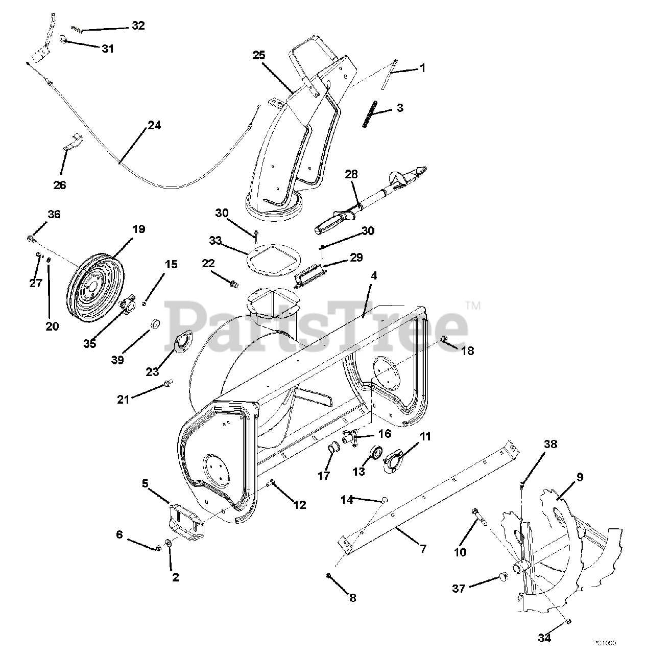 ariens snow thrower parts diagrams