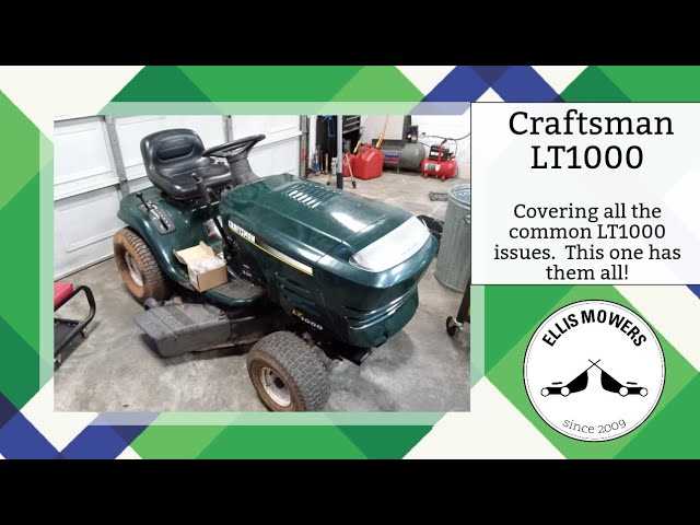 craftsman lt1000 riding mower parts diagram