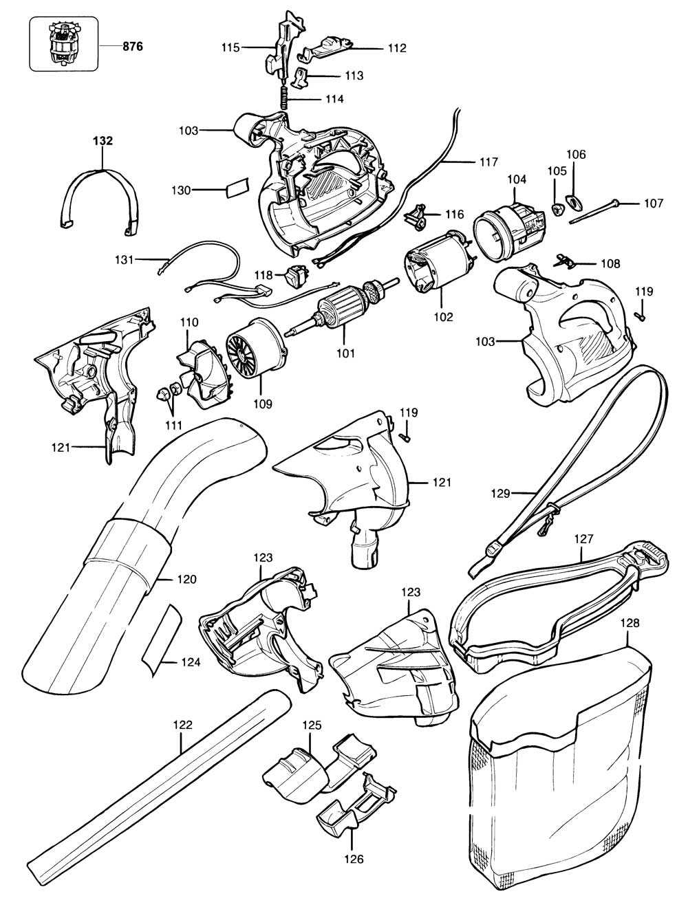 black and decker b2300 parts diagram