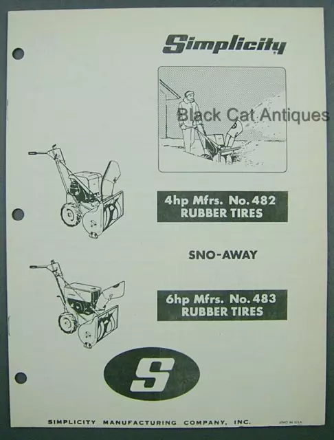 simplicity snowblower parts diagram