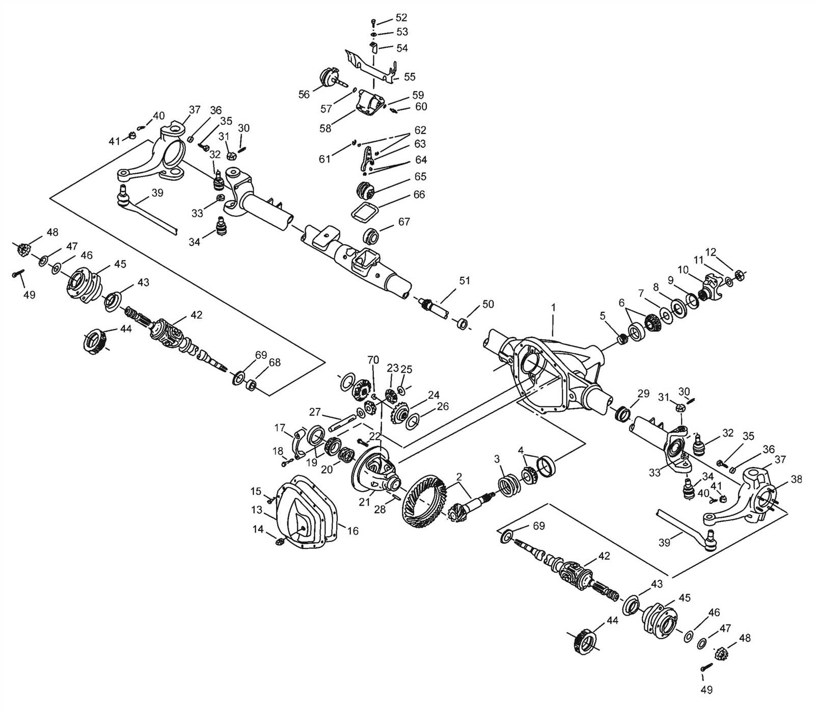 front differential parts diagram