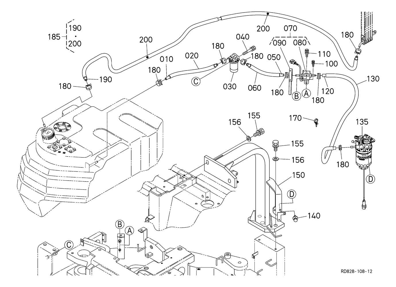 kubota kx080 4 parts diagram