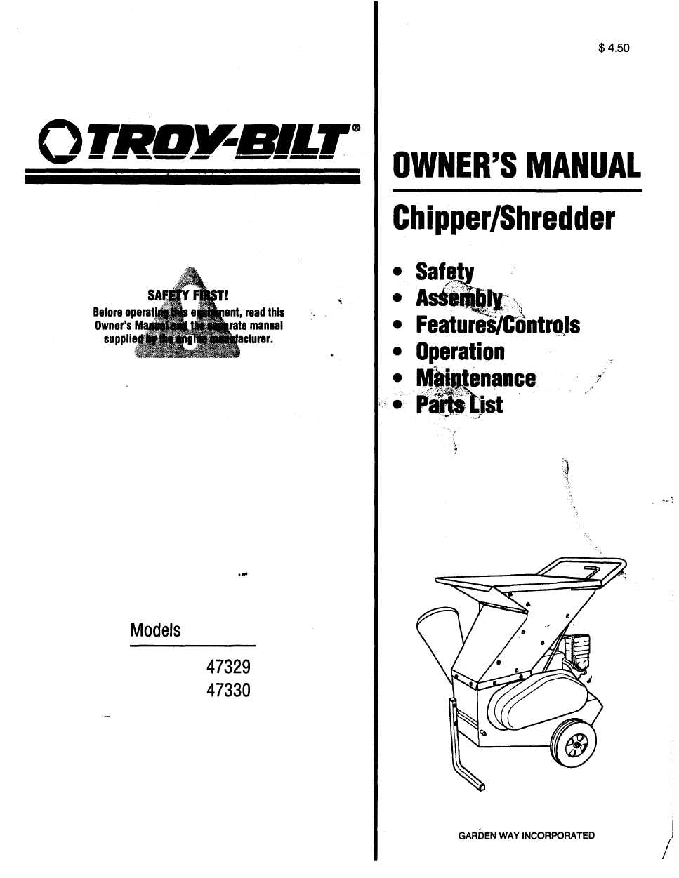 troy bilt chipper vac parts diagram