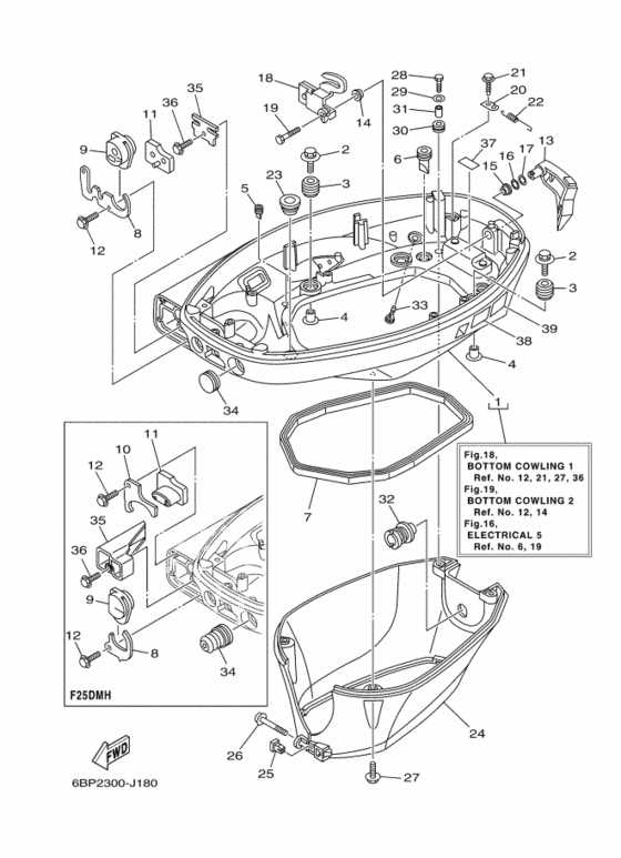 yamaha f25 parts diagram