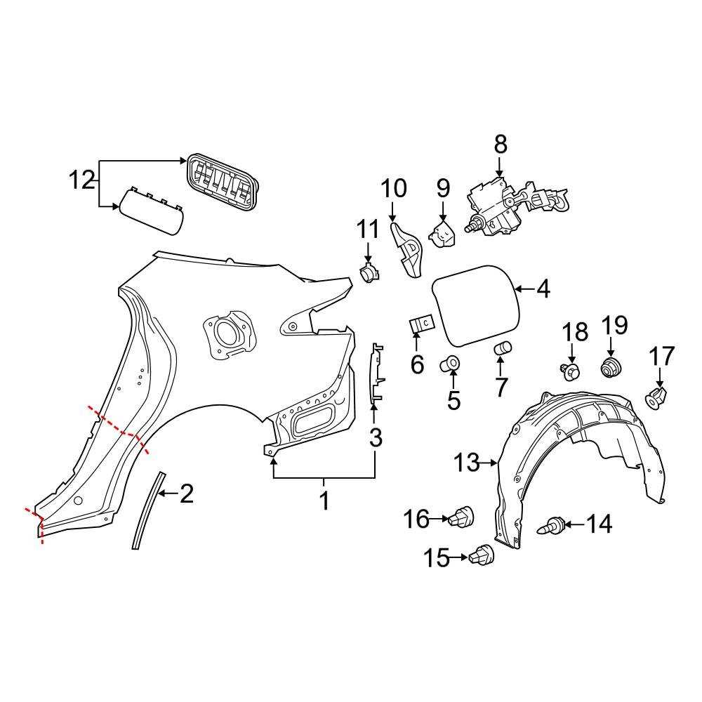 exterior toyota camry body parts diagram