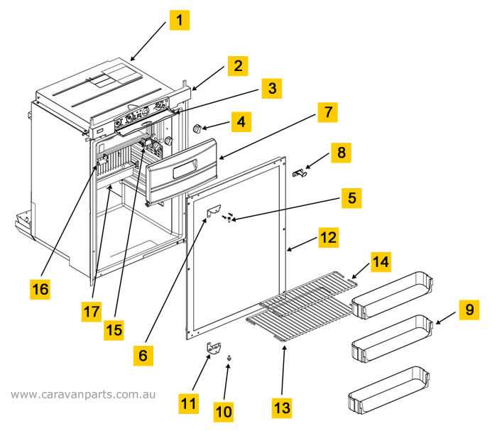 inside whirlpool refrigerator parts diagram