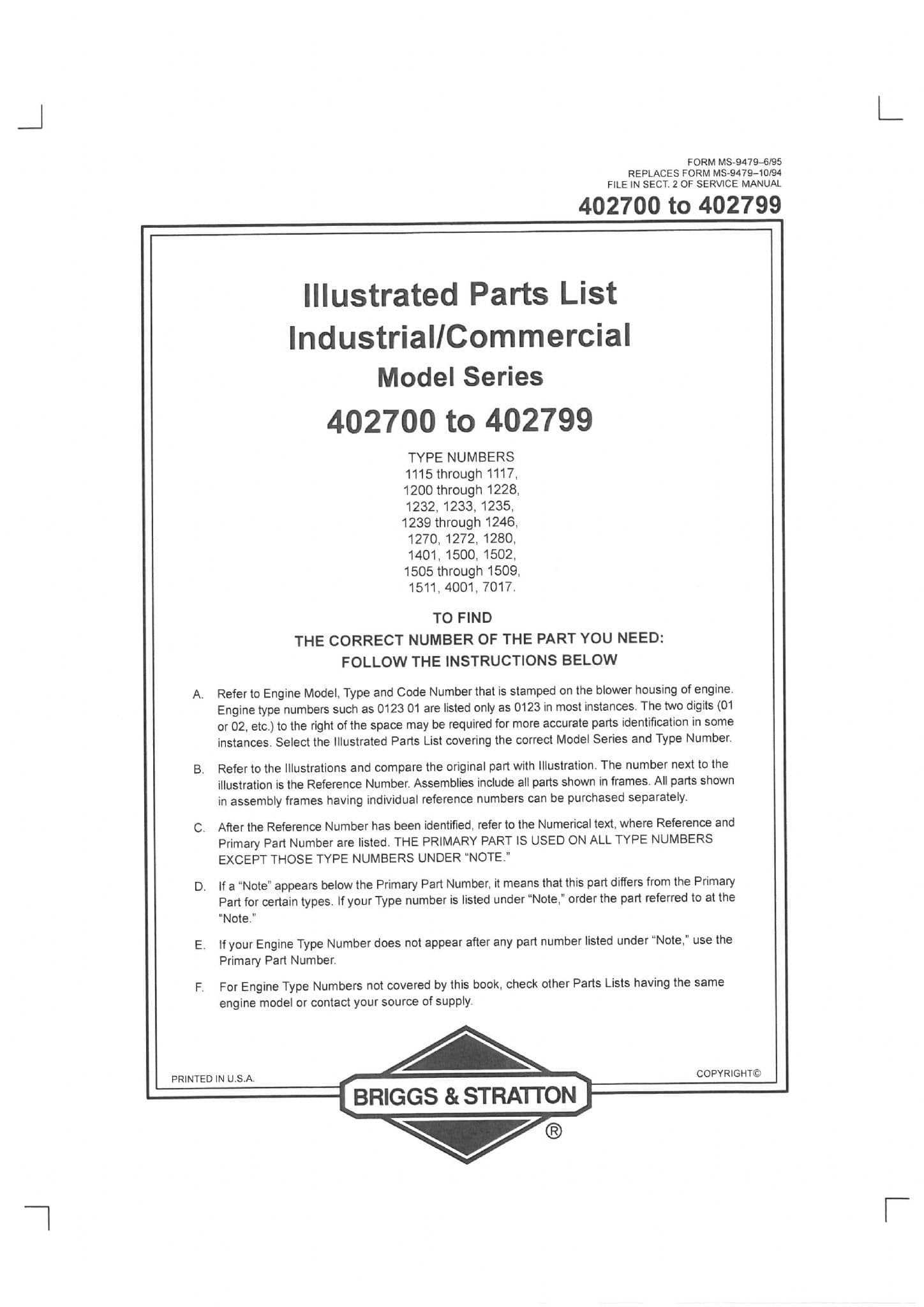 parts diagram briggs and stratton engine