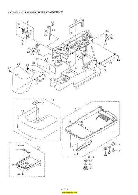 juki sewing machine parts diagram