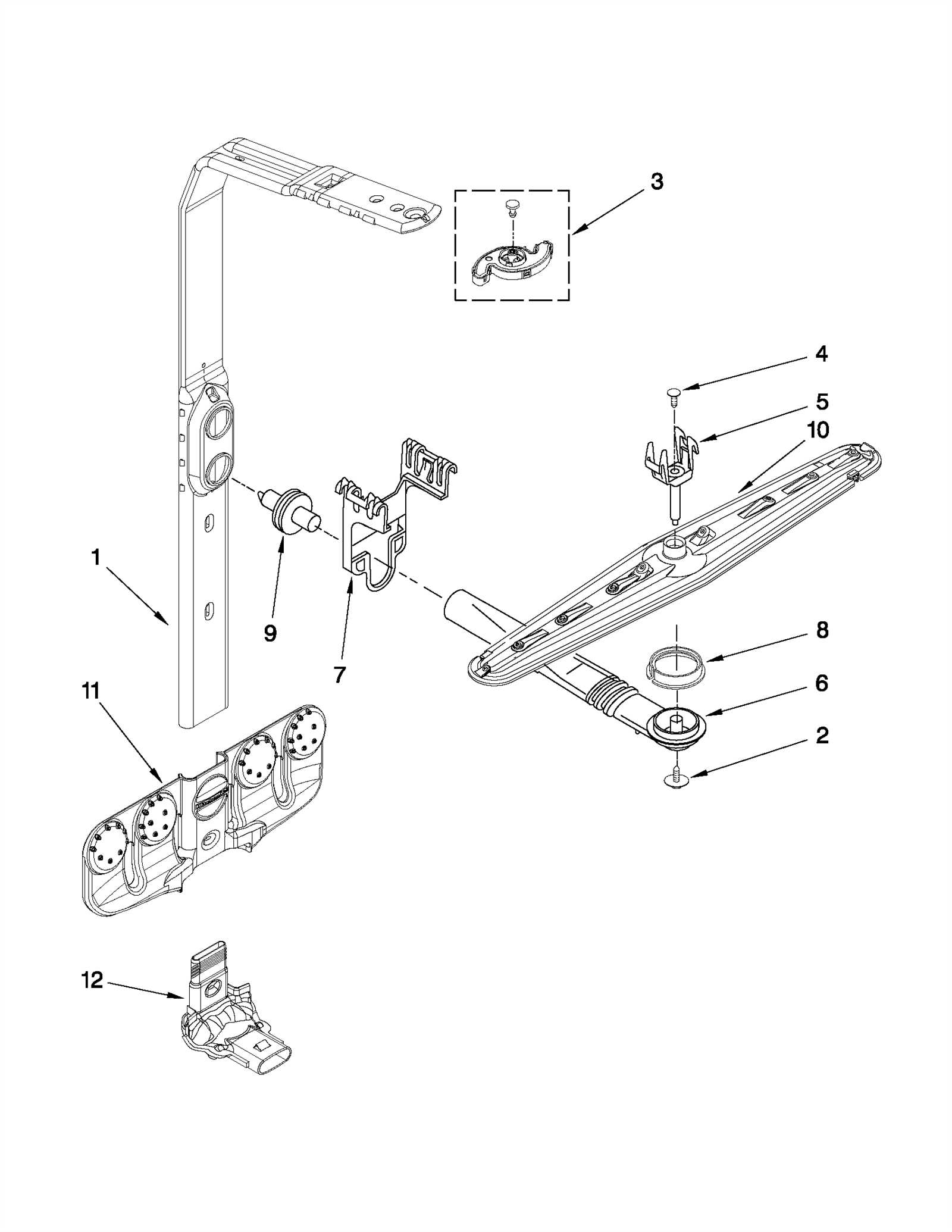 kitchenaid dishwasher parts diagram