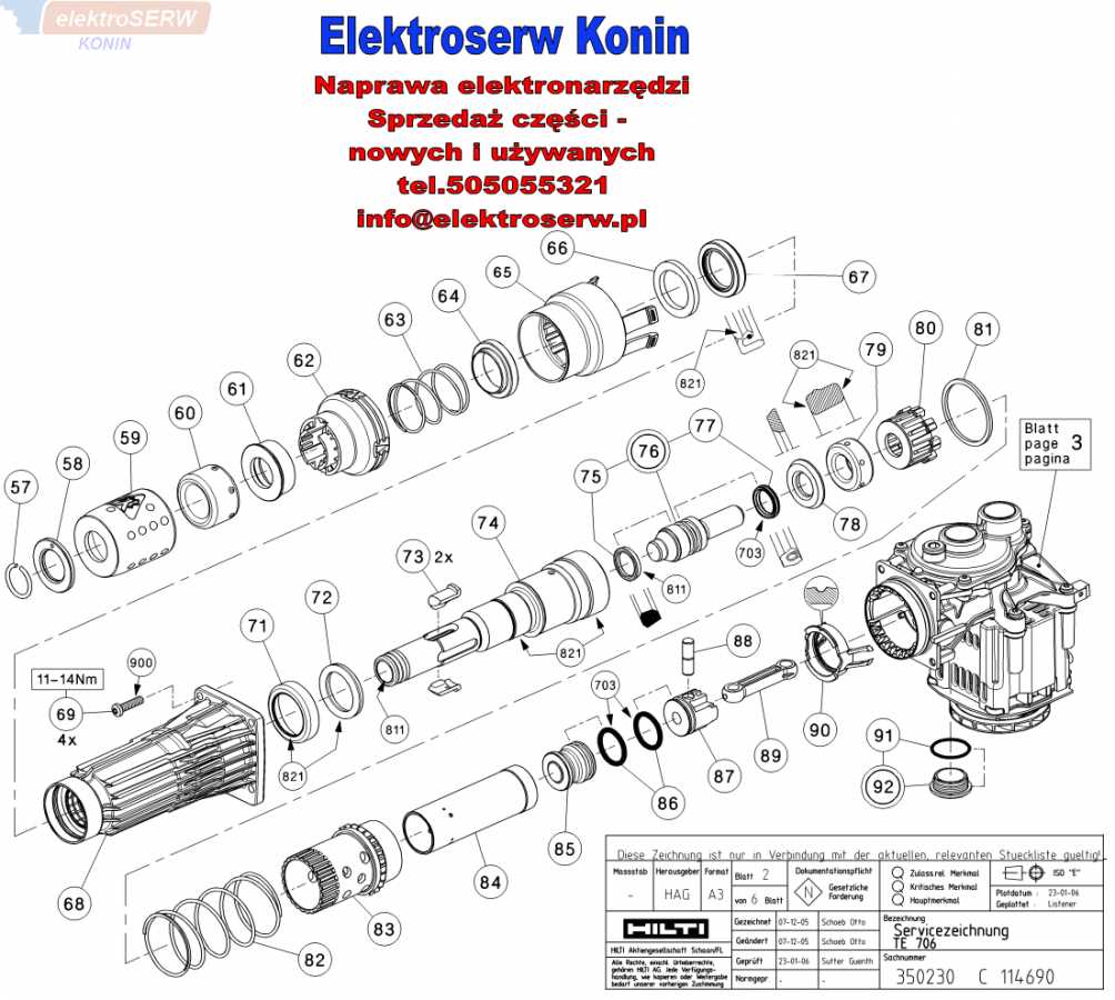 hilti te 700 avr parts diagram