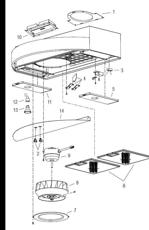 broan range hood parts diagram