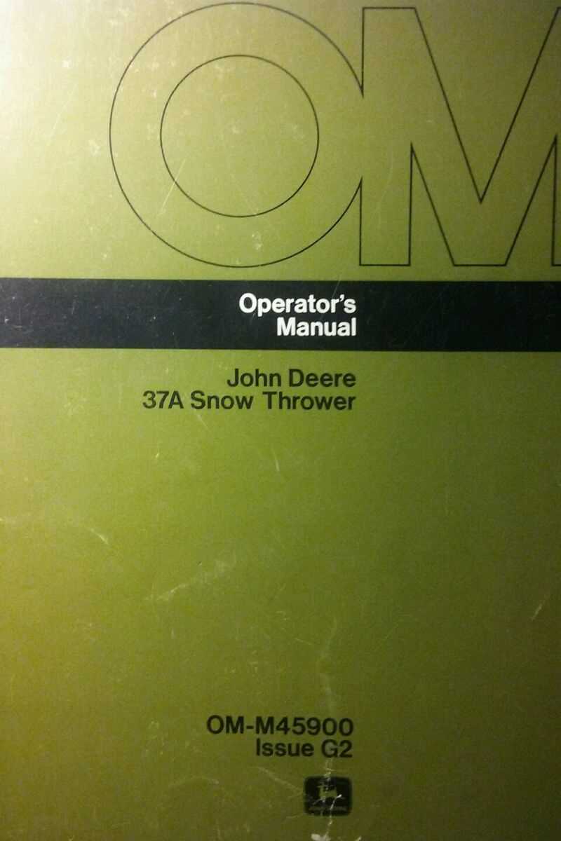 john deere 37a snowblower parts diagram