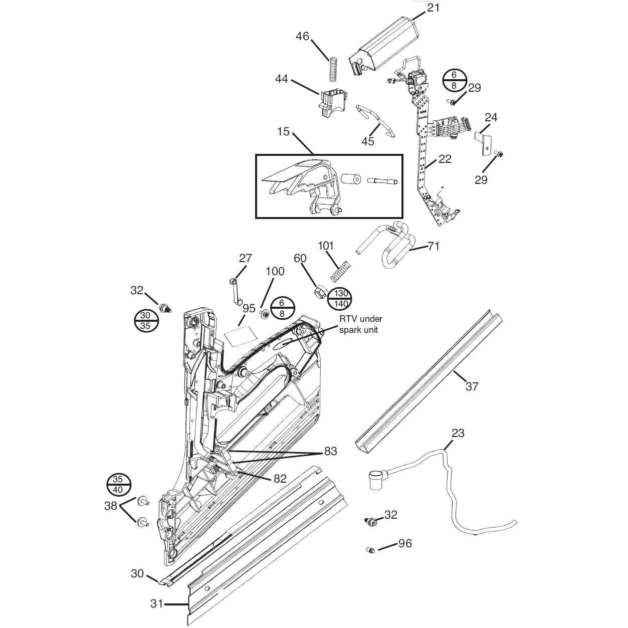 paslode framing gun parts diagram