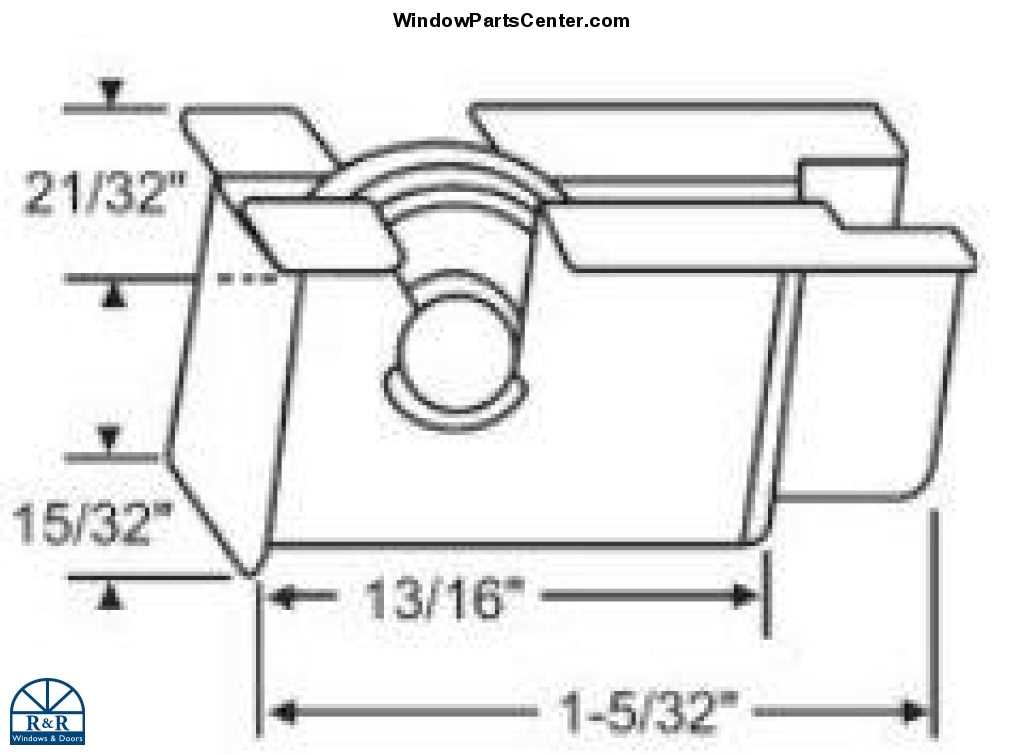 horizontal sliding window parts diagram