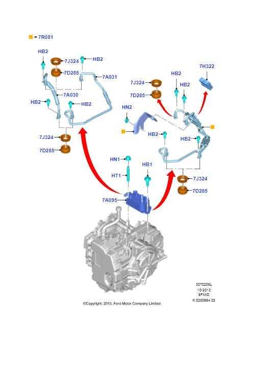 2008 ford escape transmission parts diagram