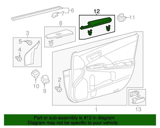 toyota camry interior parts diagram