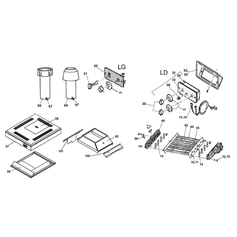 pool heater parts diagram