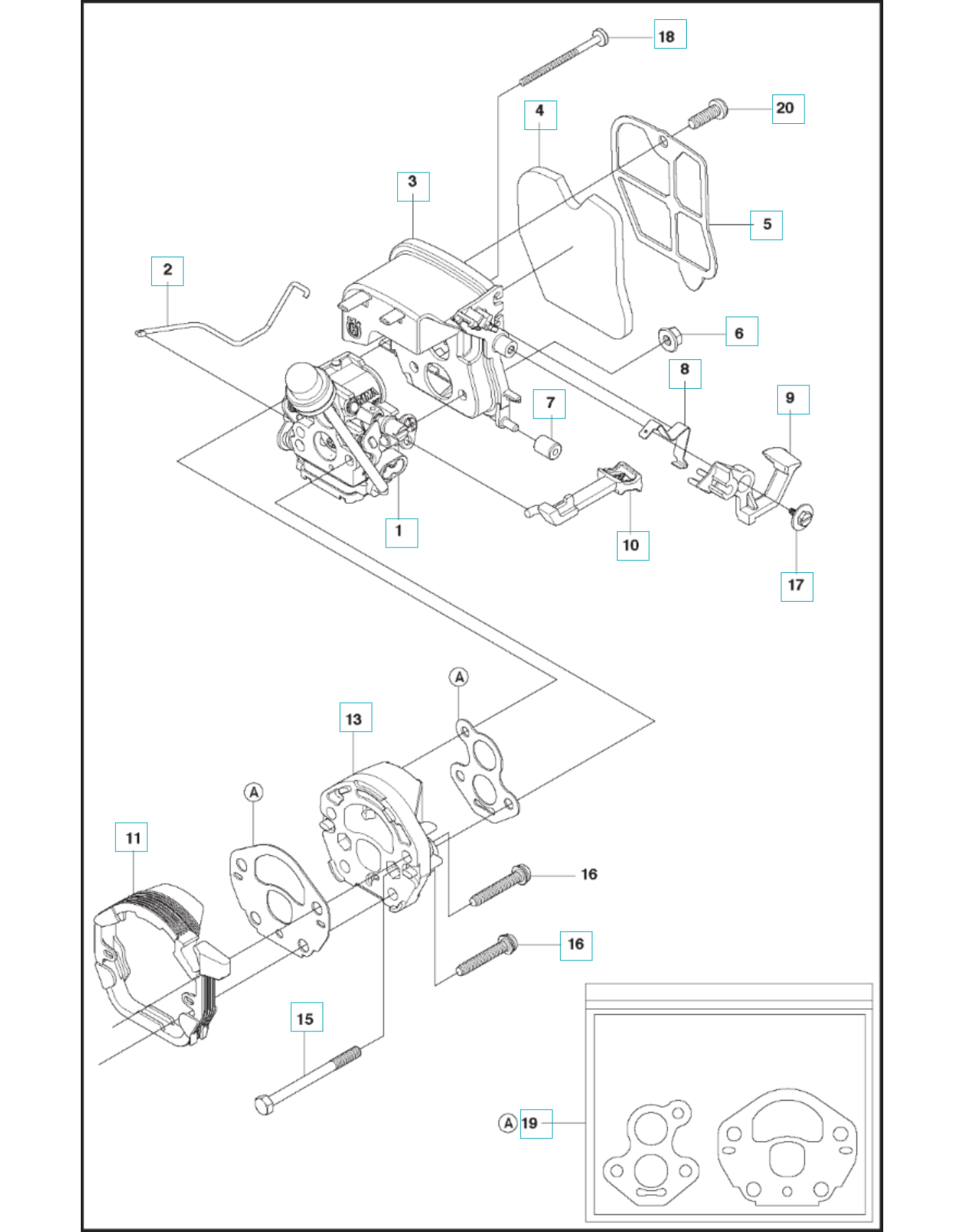 husqvarna 120 mark ii parts diagram