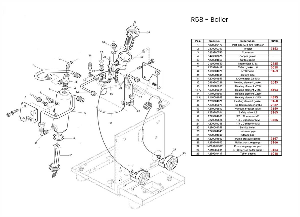 e61 group head parts diagram