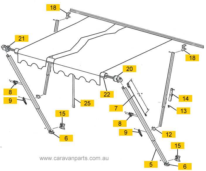 carefree awning parts diagram