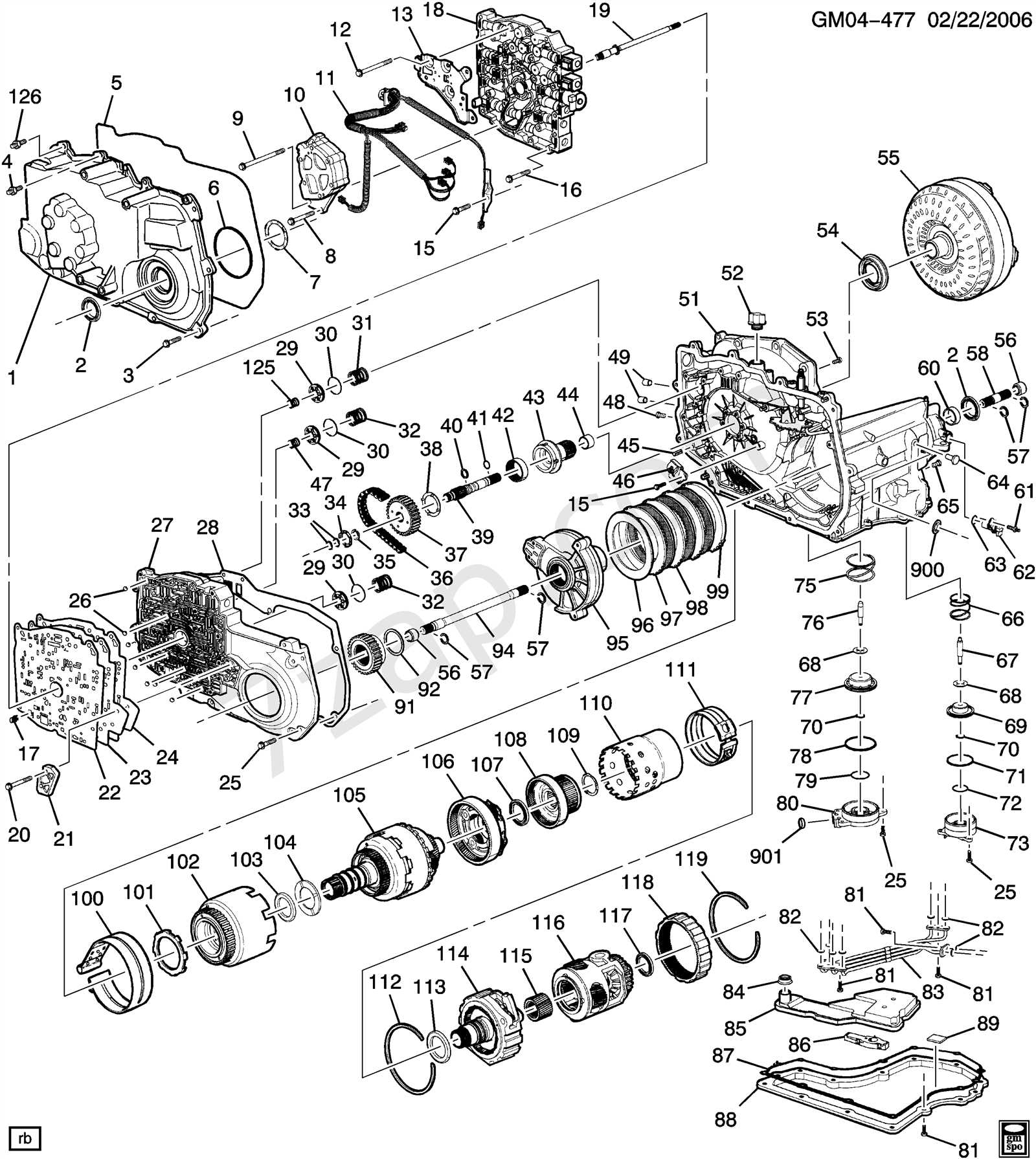 automatic transmission parts diagram