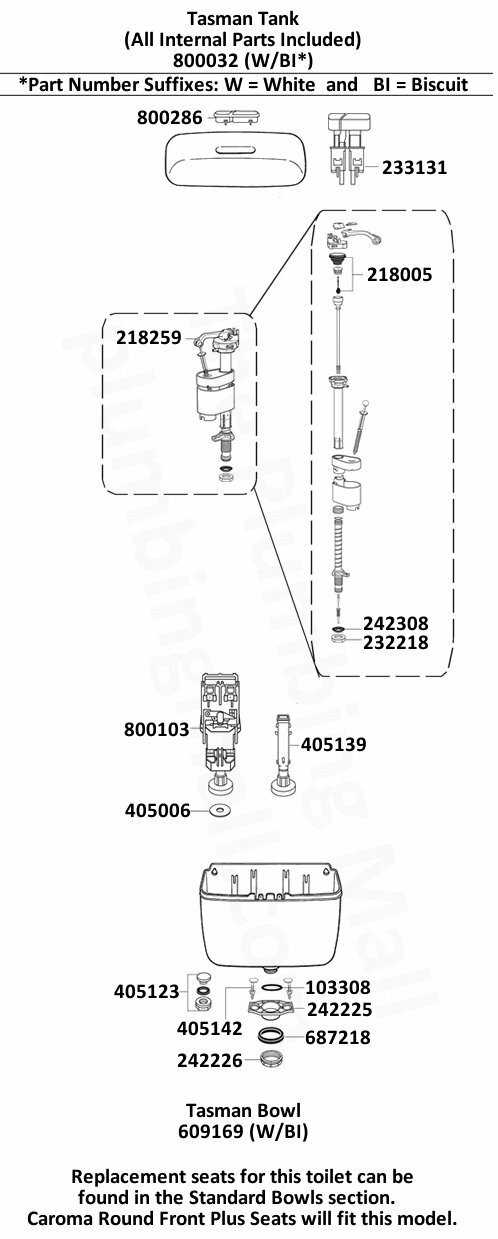 dual flush caroma toilet parts diagram